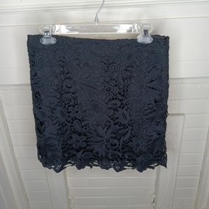 Banana Republic black crochet mini skirt